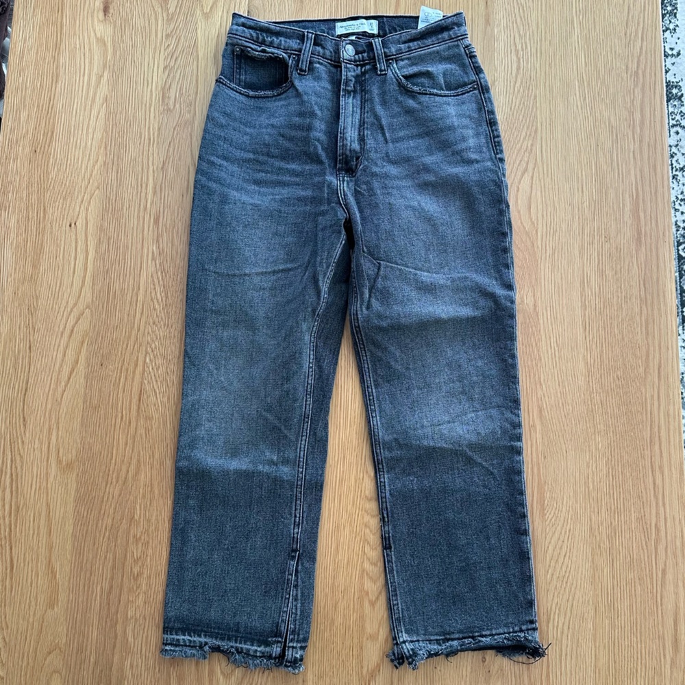 Abercrombie The Ankle Straight Jean Ultra High Rise Curve Love
